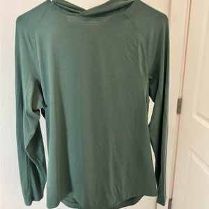 Lululemon license to train long sleeve hoodie, small, green